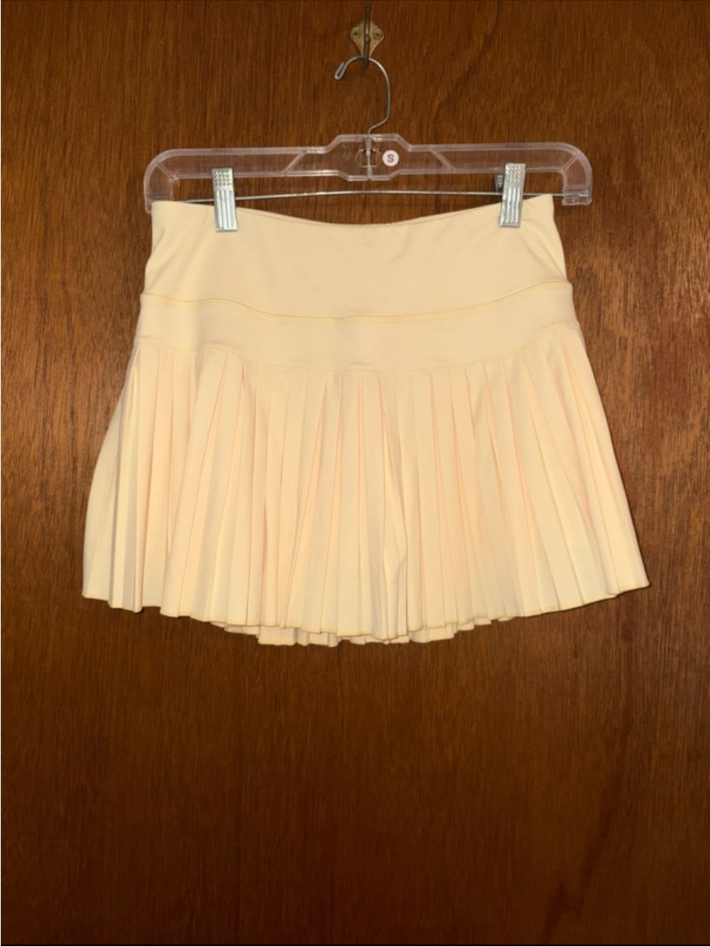 Pleated Mini Skirt in Light Peach